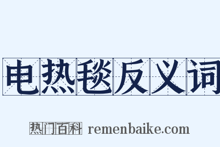 电热毯反义词是什么意思的图片